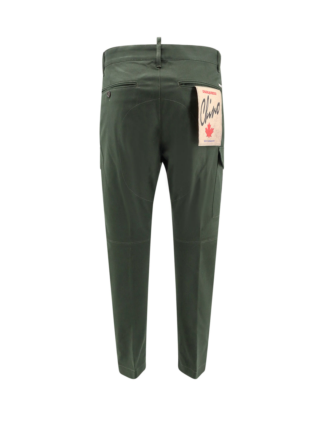 Cotton cargo trouser with logo patch