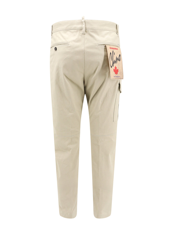 Cotton cargo trouser with logo patch