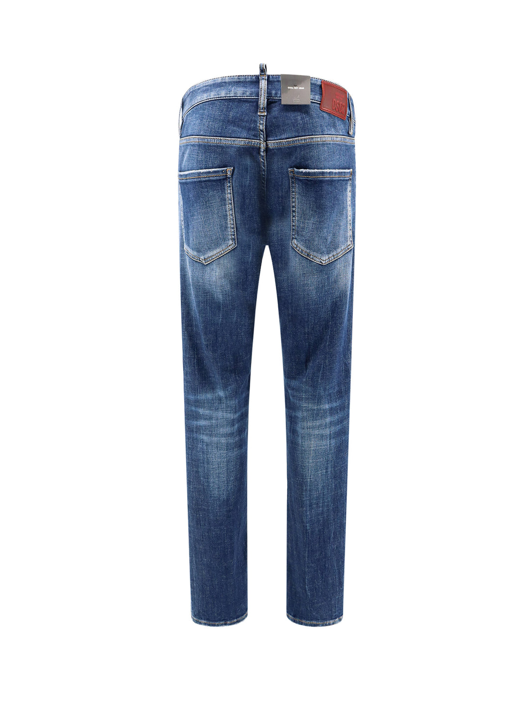 Cotton jeans with back logo patch