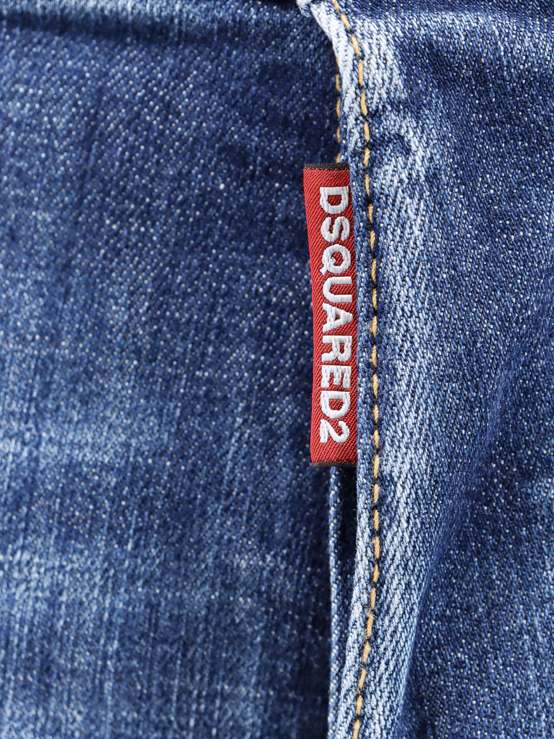 Cotton jeans with back logo patch