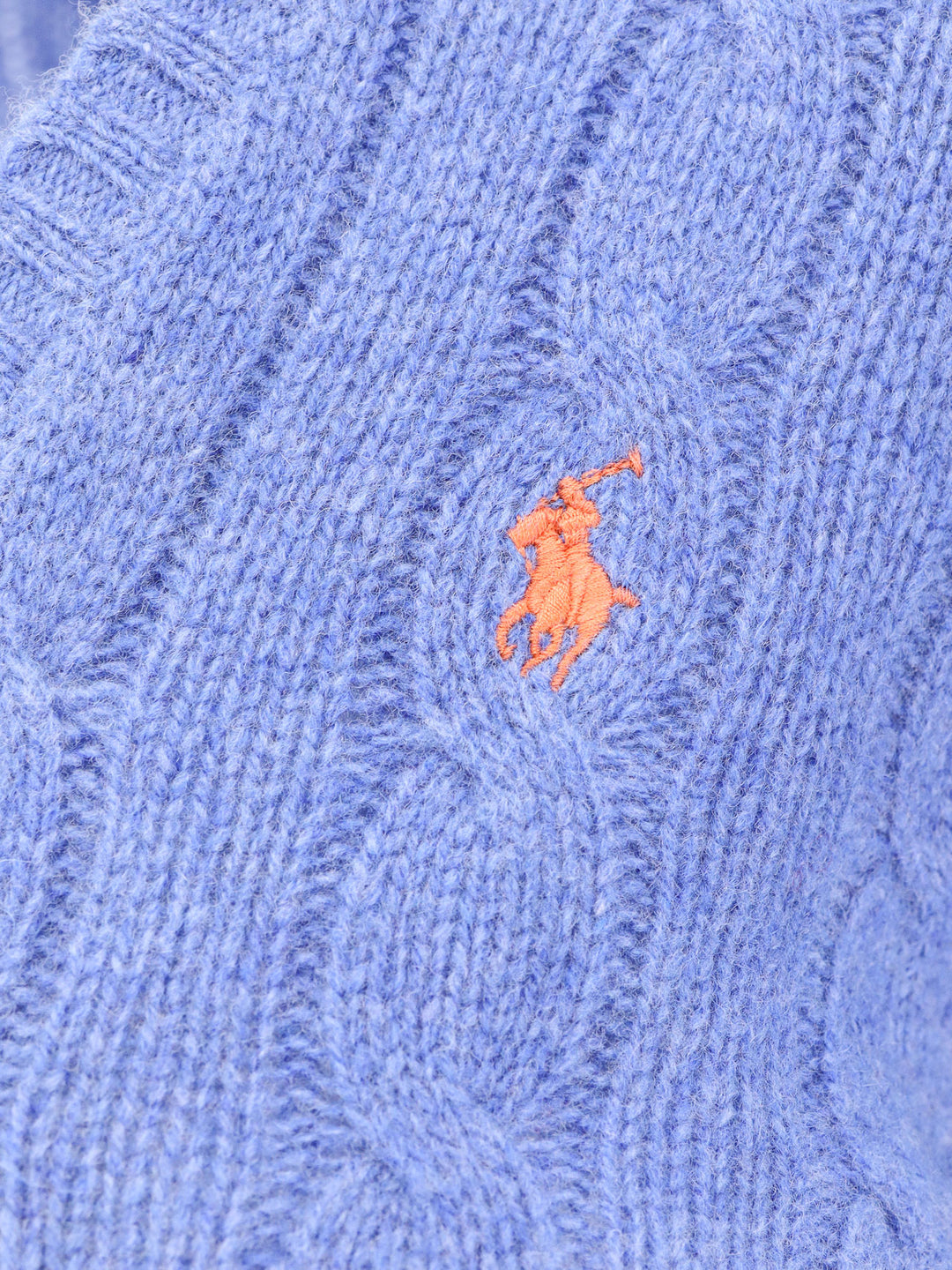 Wool and cashmere sweater with embroidered logo