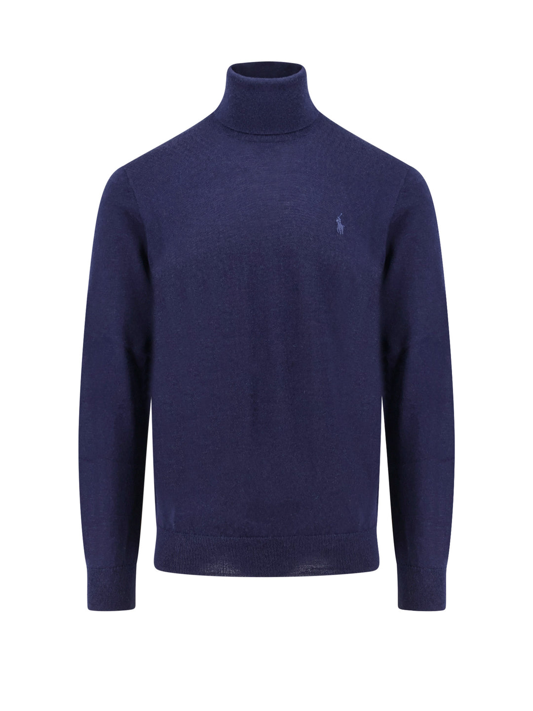 Wool sweater with iconic embroidered logo