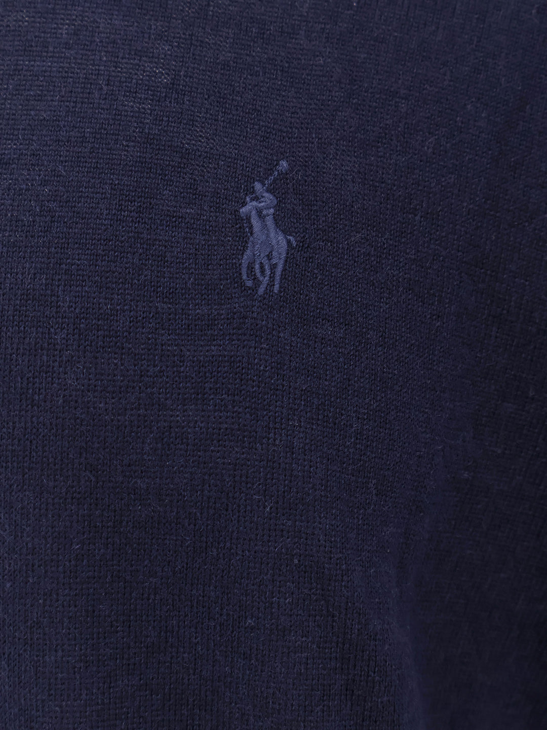 Wool sweater with iconic embroidered logo