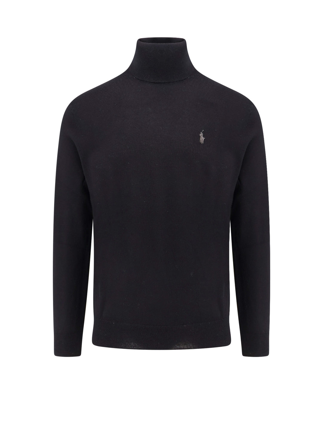 Wool sweater with iconic embroidered logo