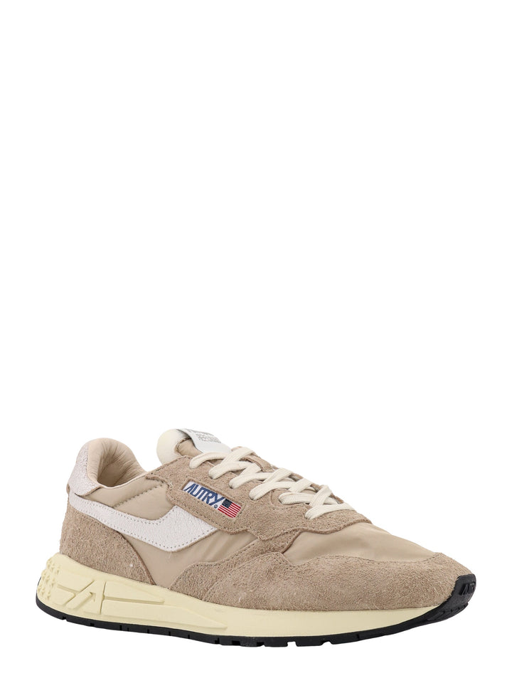 Nylon and suede sneakers