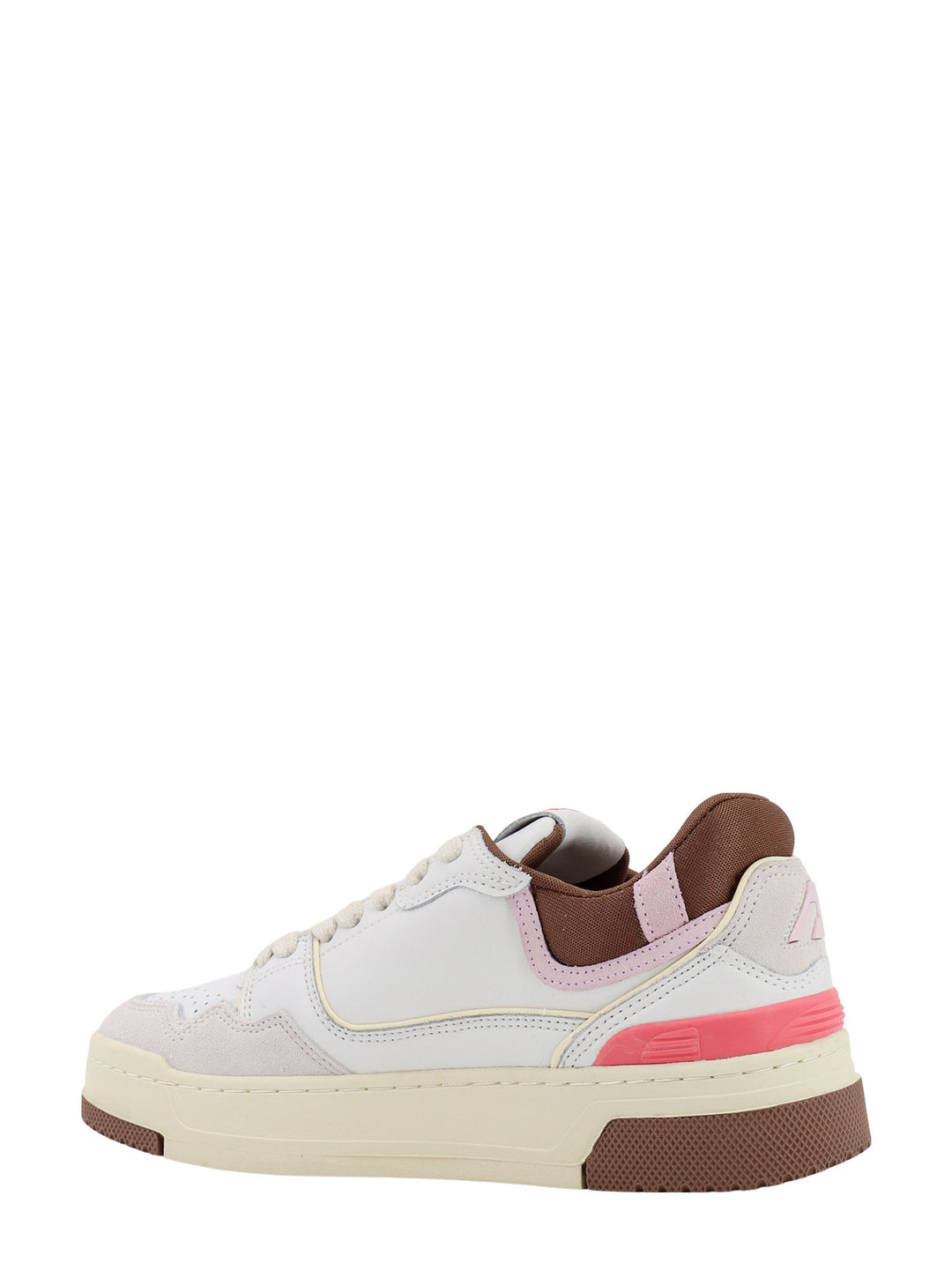 Leather sneakers with suede insert