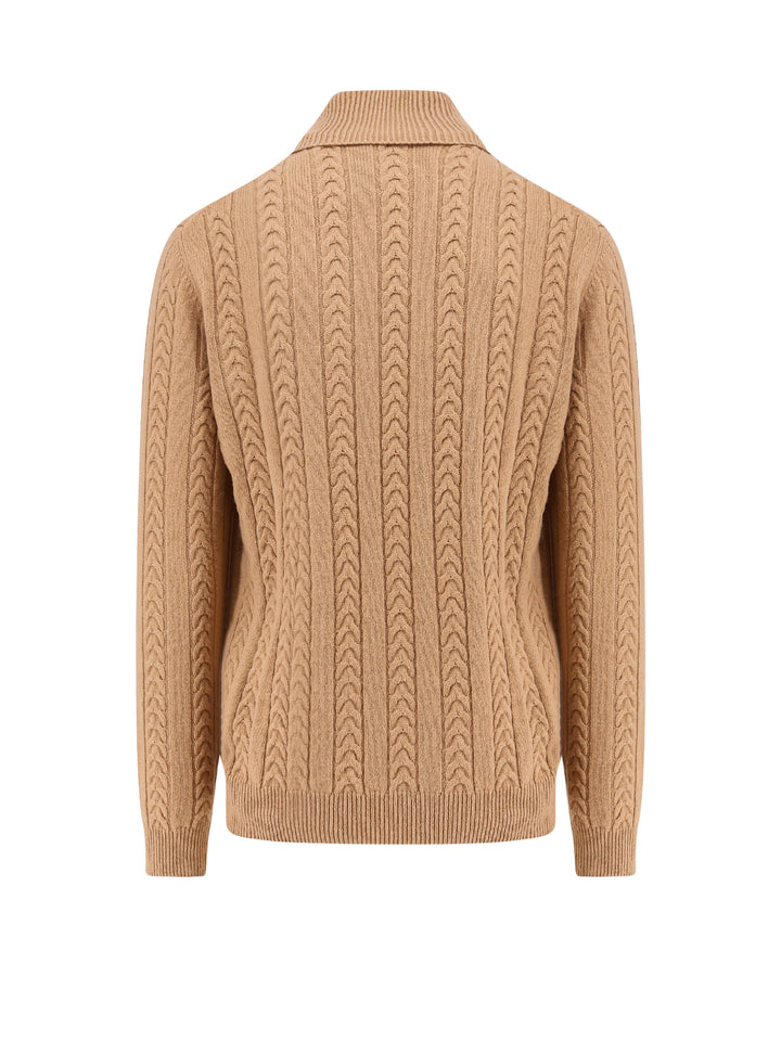 Braided wool and cashmere sweater