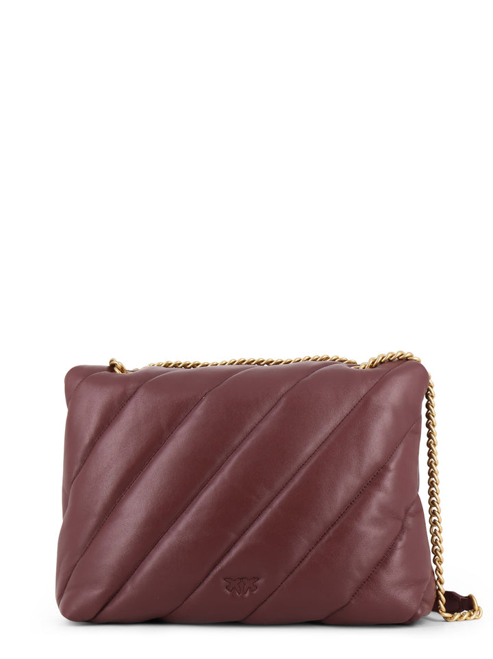 Matelassé leather shoulder bag with iconic Love Birds buckle