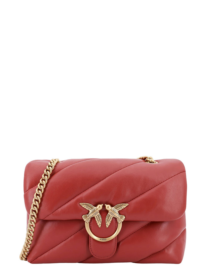 Matelassé leather shoulder bag with iconic Love Birds buckle