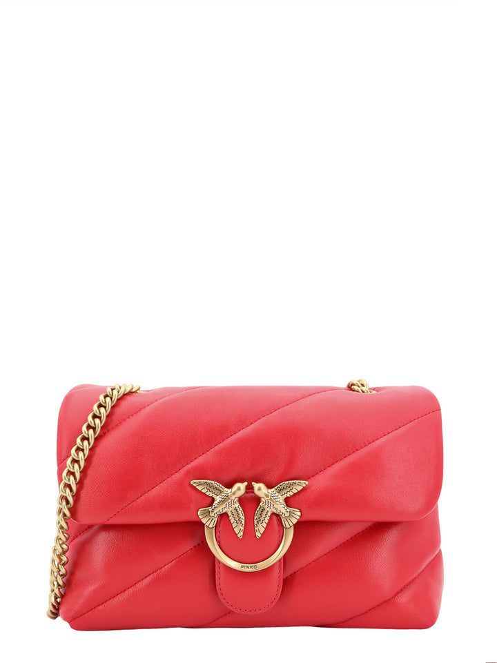 Matelassé leather shoulder bag with iconic Love Birds buckle