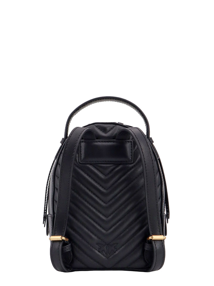 Leather mini backpack