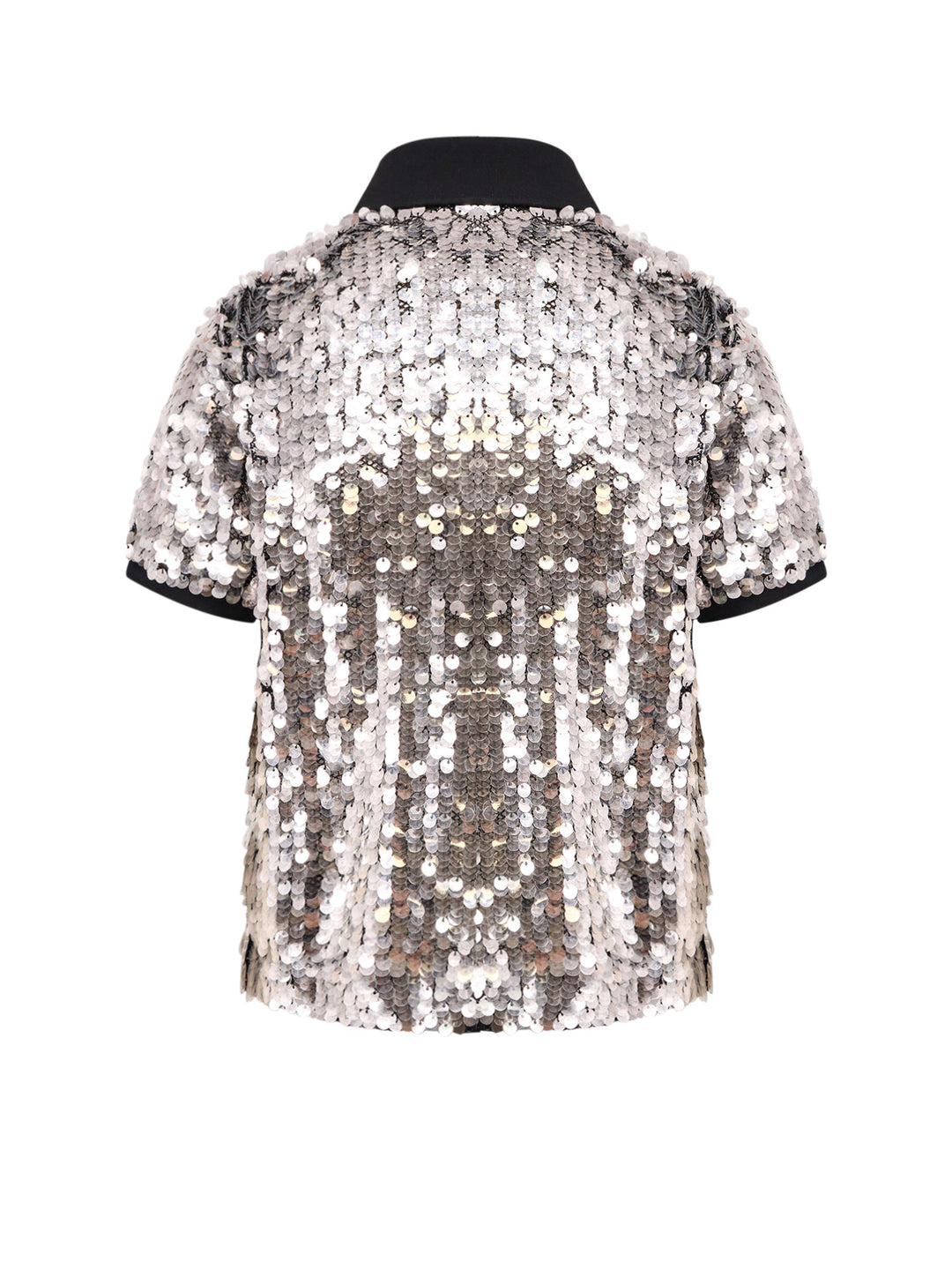 Polo shirt with all-over sequins