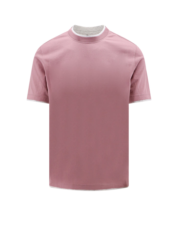 Cotton t-shirt with contrasting profiles