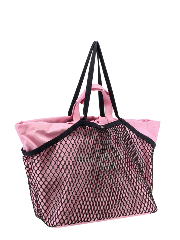 Recycled nylon shoulder bag with removable mesh insert