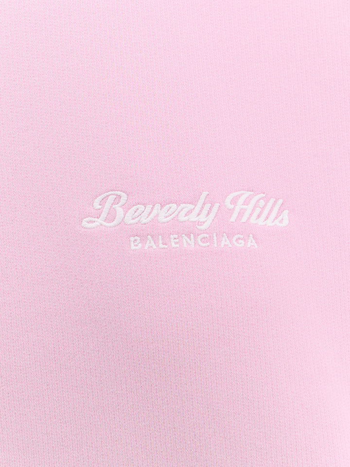 Cotton sweatshirt with frontal Beverly Hills embroidery