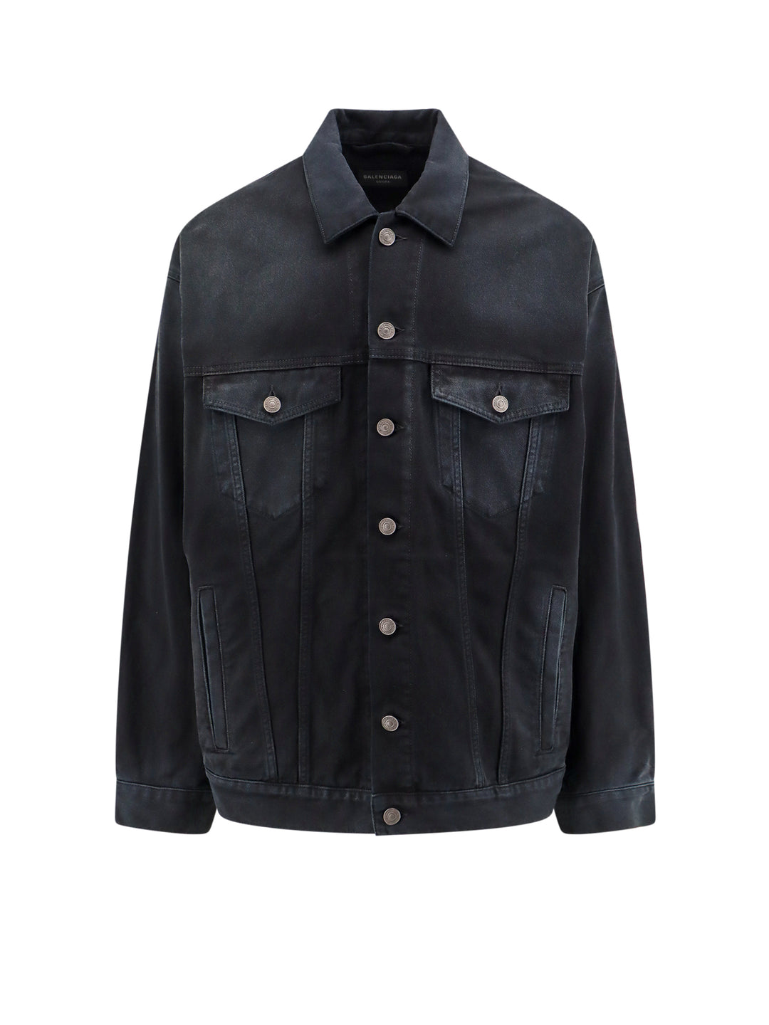 Oversize black denim jacket