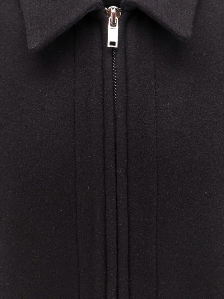 Virgin wool jacket with stitched profile