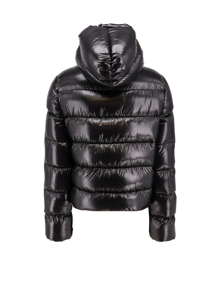 Padded and quilted nylon jacket