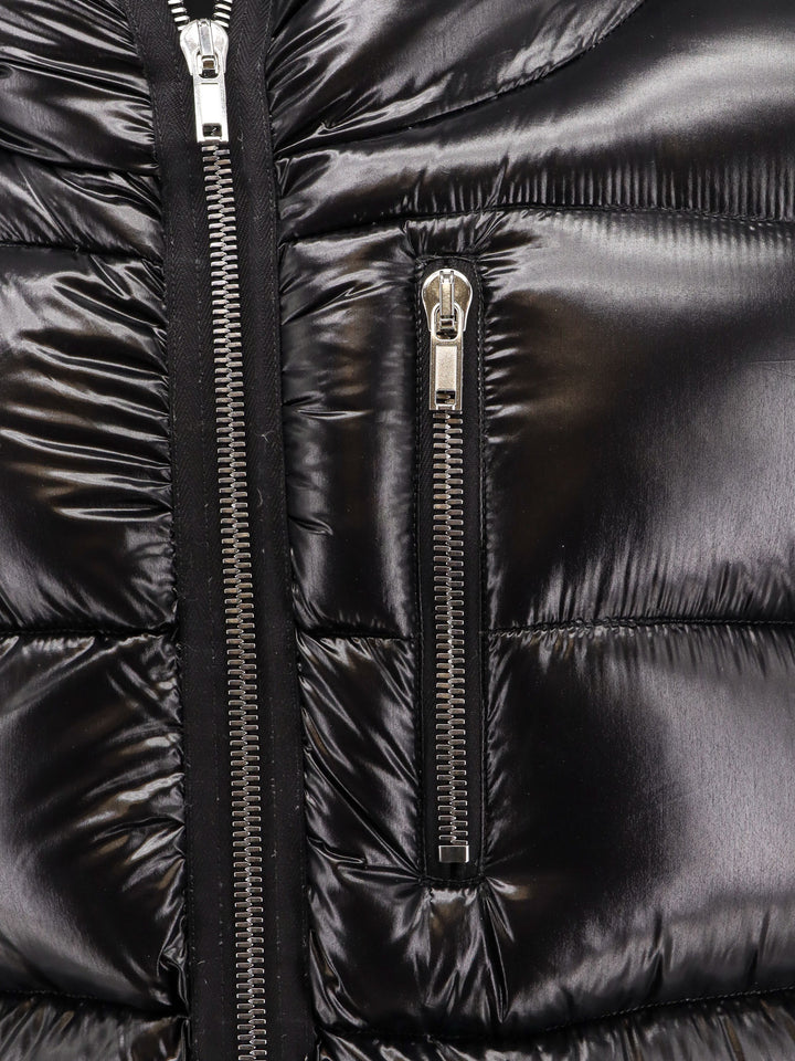 Padded and quilted nylon jacket