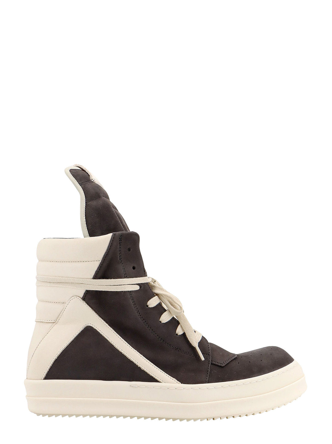 Bicolor suede and leather sneakers