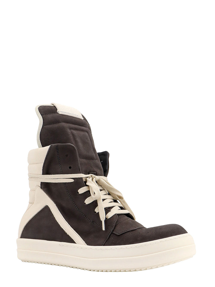 Bicolor suede and leather sneakers