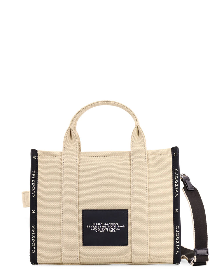 Canvas handbag with embroidered logo