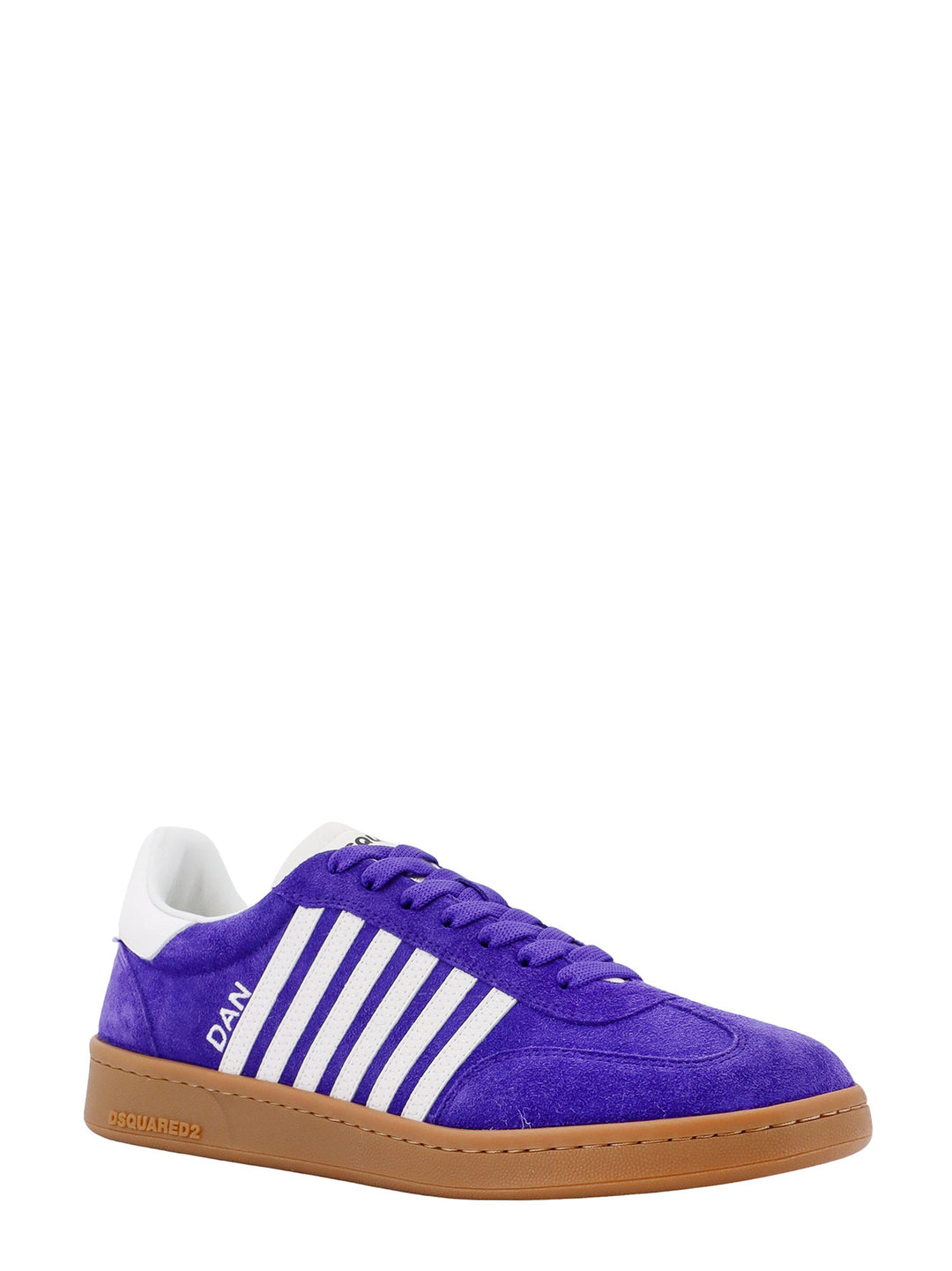 Suede sneakers with leather bands