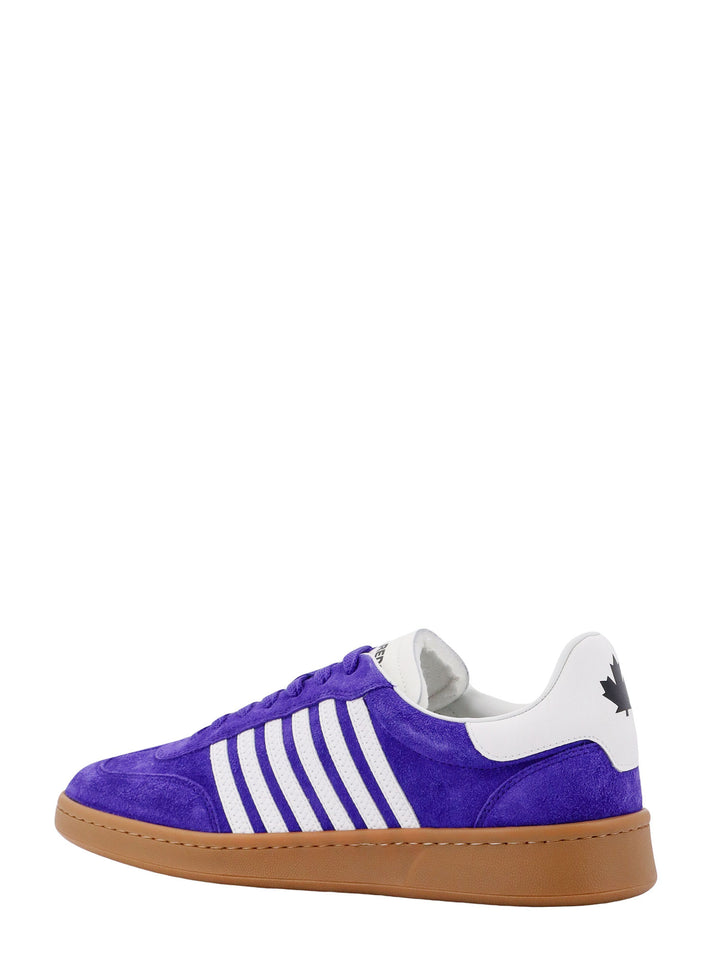 Suede sneakers with leather bands