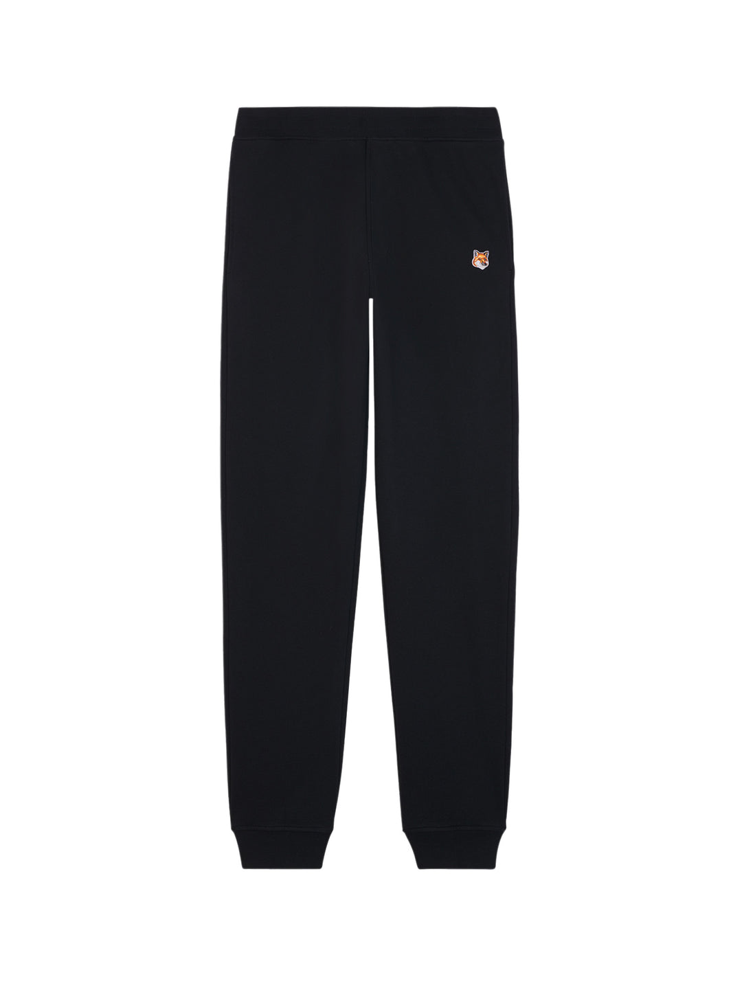 Cotton jogging trousers with embroidered logo patch on the front