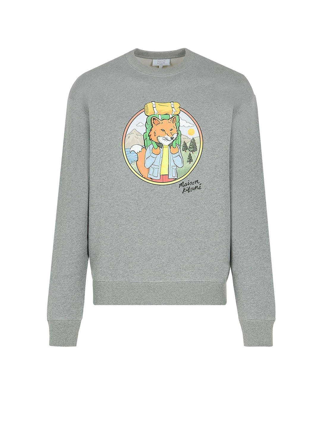 Cotton sweatshirt with Rambling Fox print on the front