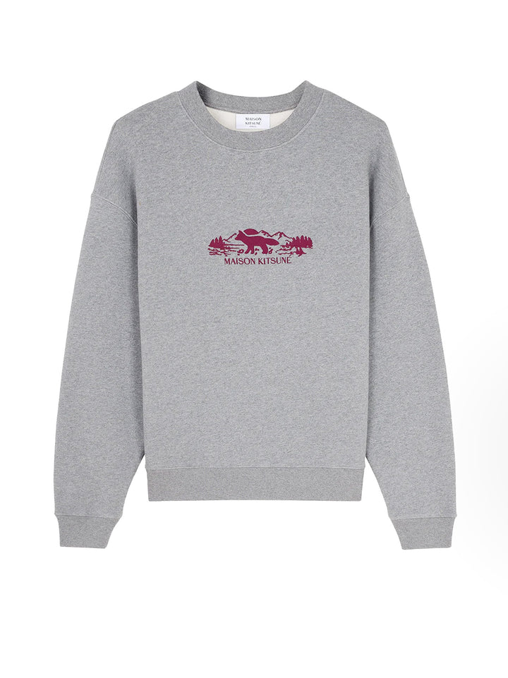 Cotton sweatshirt with embroidered logo on the front