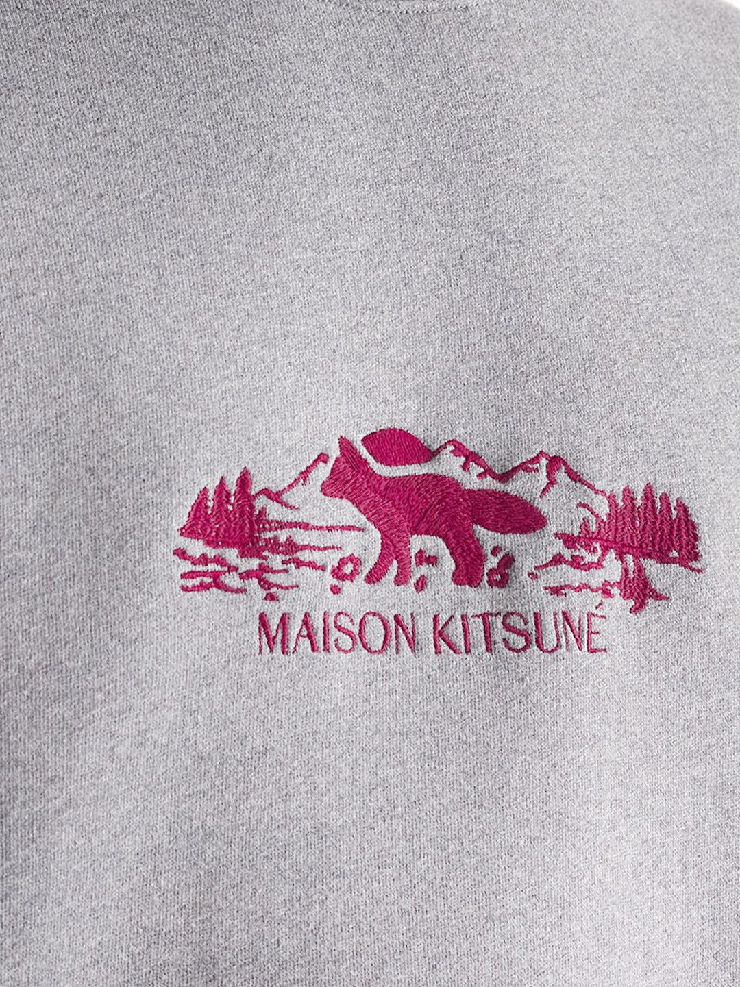 Cotton sweatshirt with embroidered logo on the front