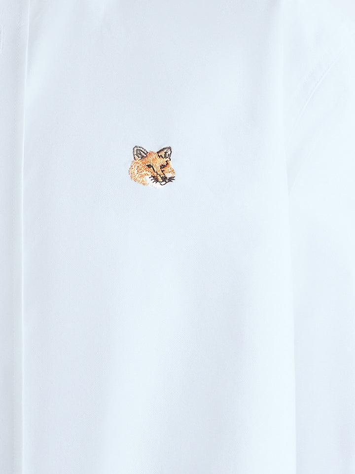 Oxford cotton shirt with embroidered Foxy logo