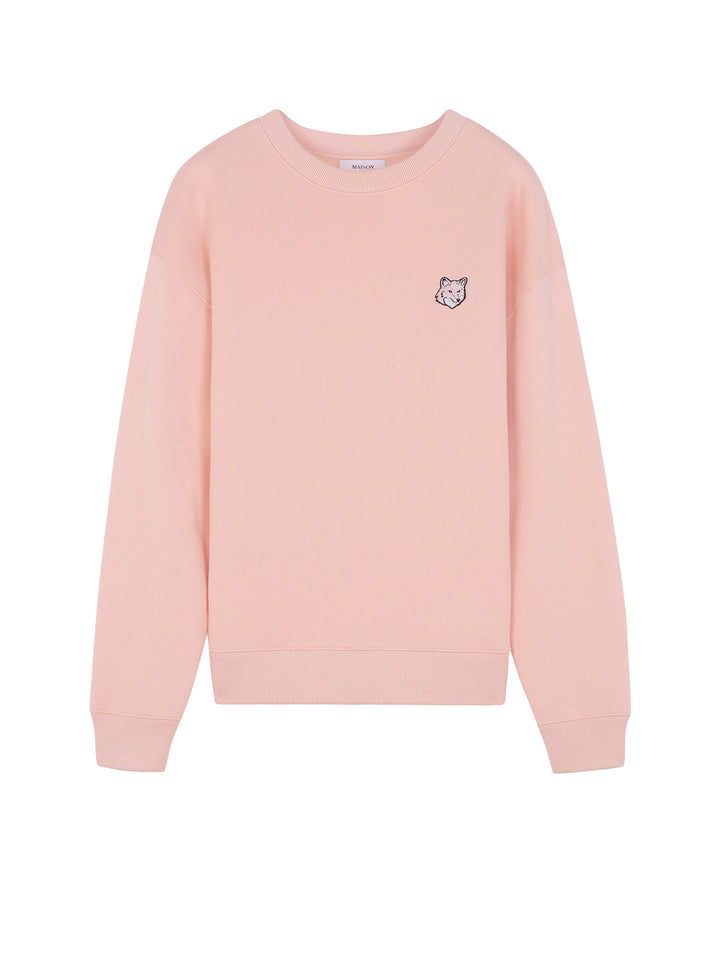 Melange cotton sweatshirt with Foxy patch on the front