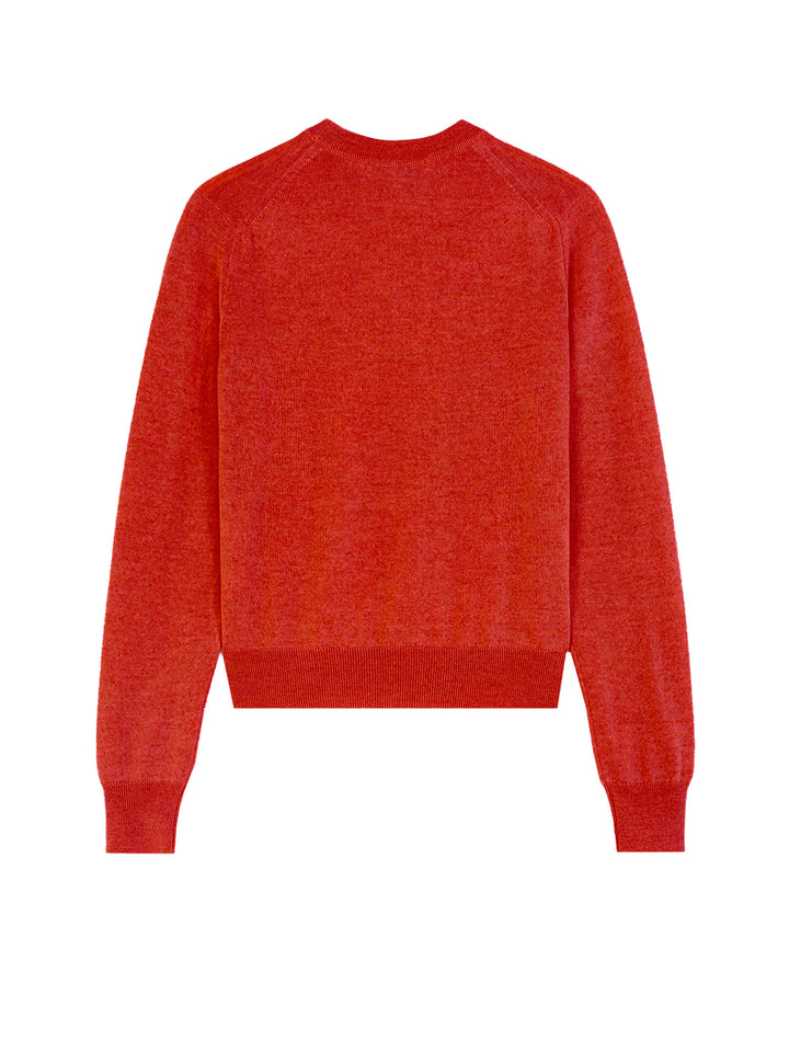 Wool melange sweater with Foxy patch on the front