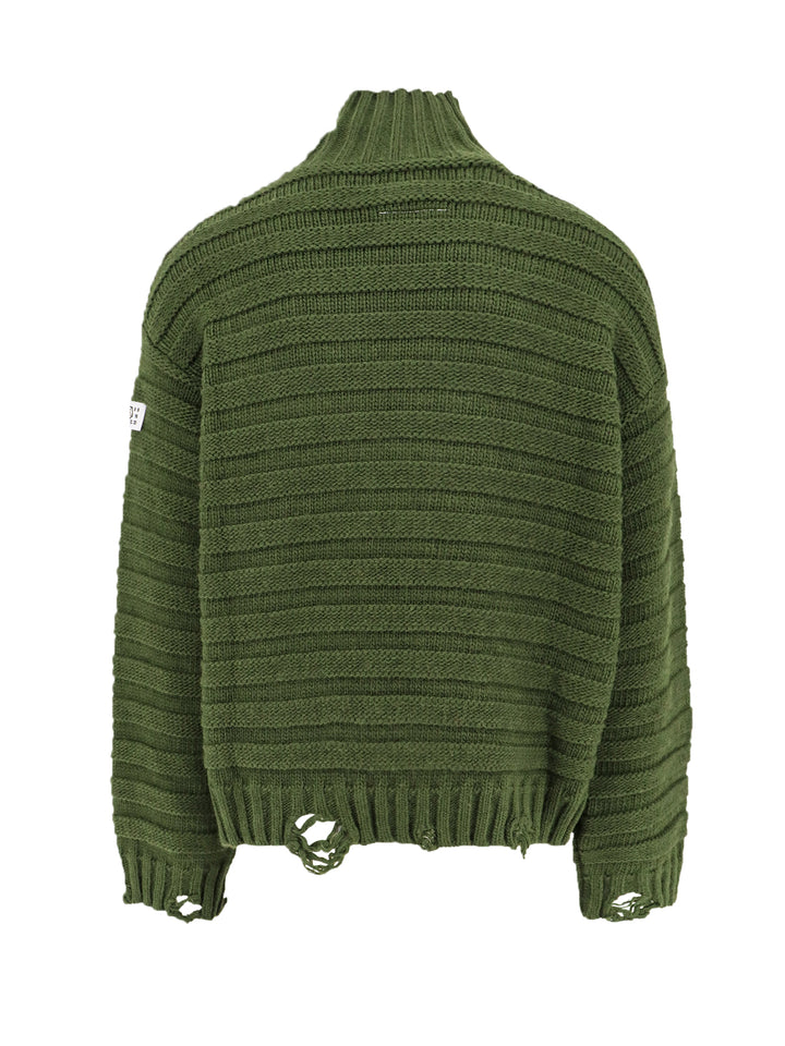 Ribbed wool blend sweater