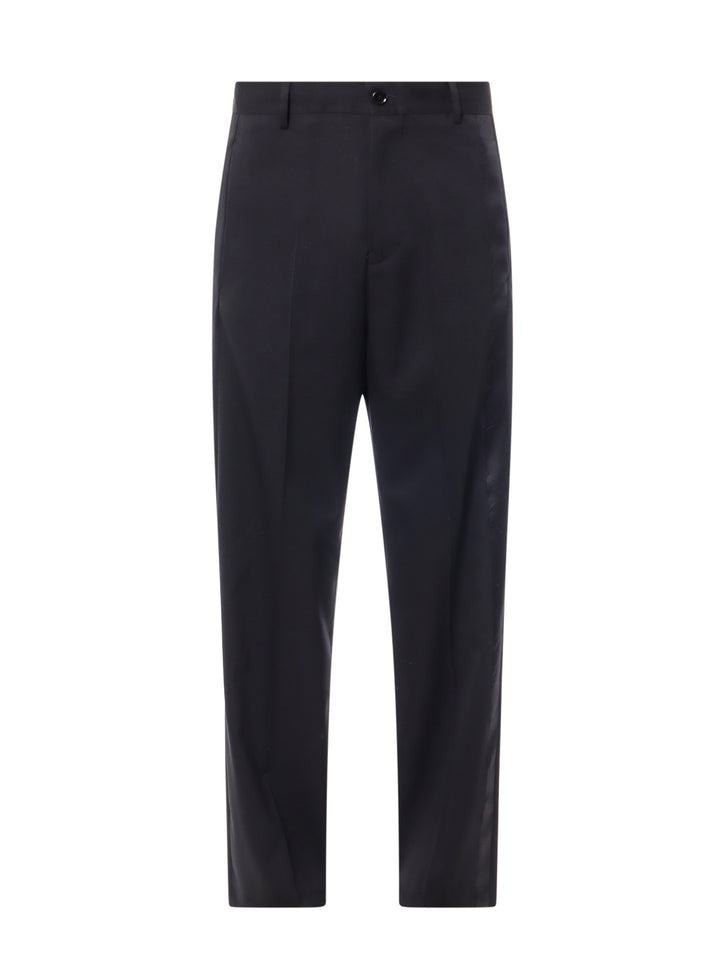 Tuxedo trouser with lateral satin band