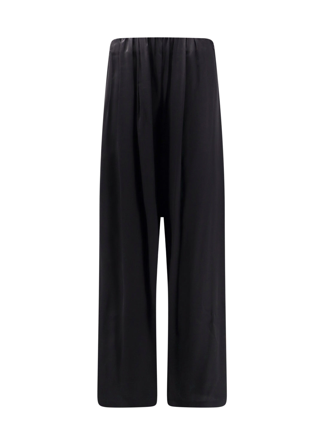 Viscose blend trouser with wide leg