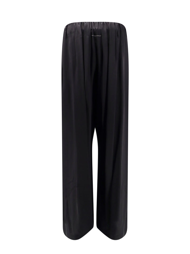 Viscose blend trouser with wide leg