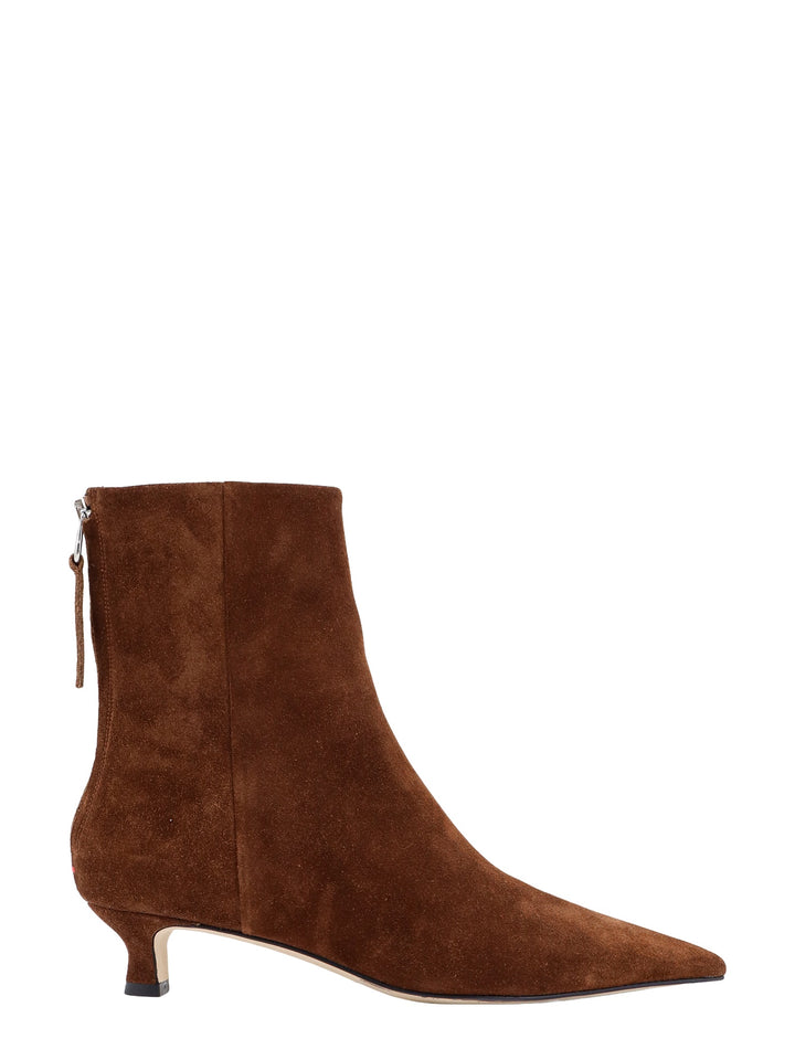 Suede ankle boots with heel