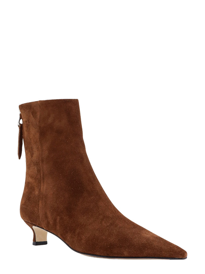 Suede ankle boots with heel