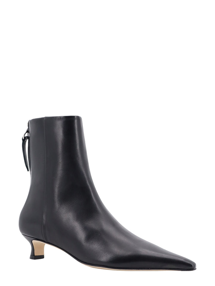 Leather ankle boots with heel