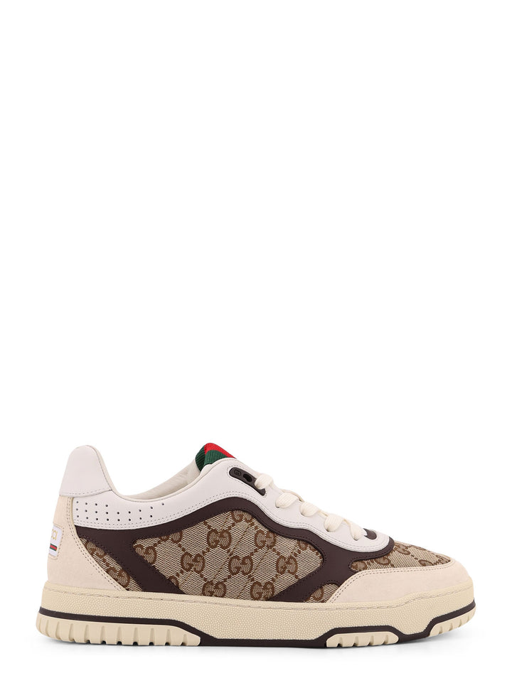 Leather and Original GG Fabric sneakers