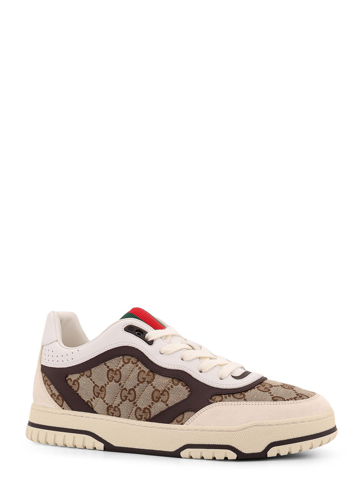 Leather and Original GG Fabric sneakers