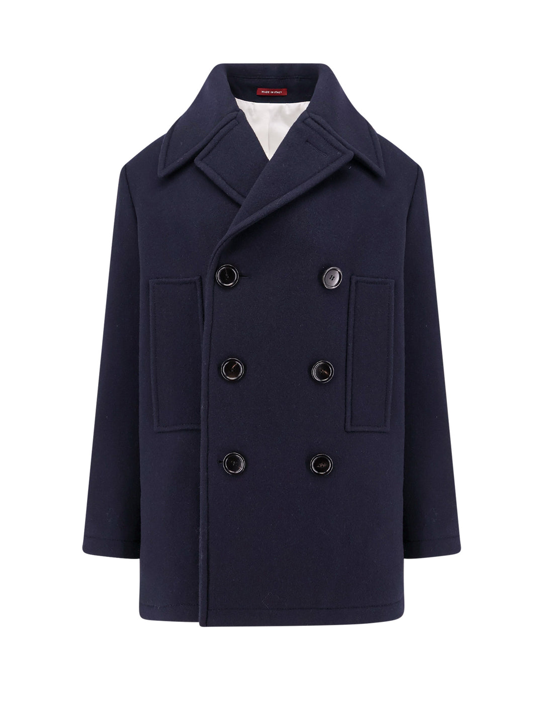 Wool peacoat with cotton lining