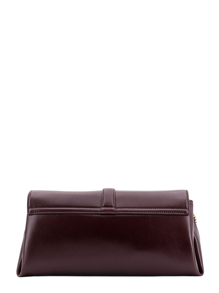 Leather shoulder bag with iconic Gancini detail