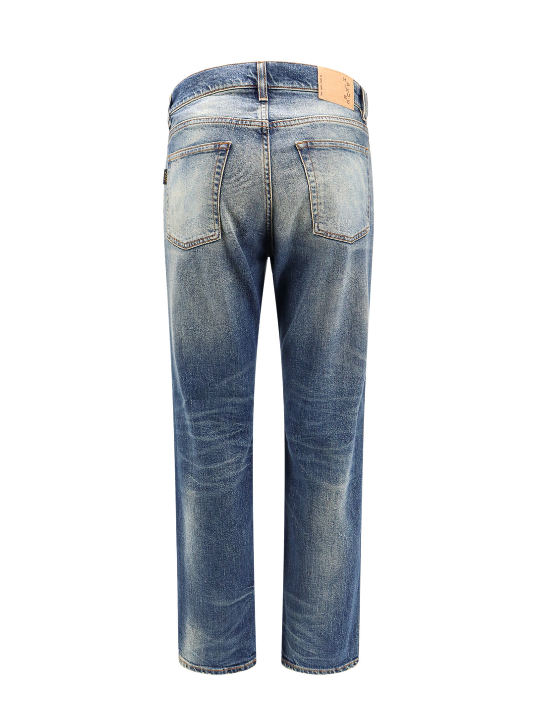 Cotton jeans with back logo patch