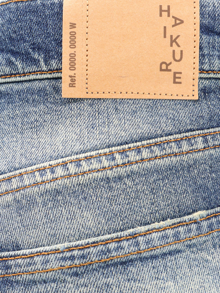 Cotton jeans with back logo patch