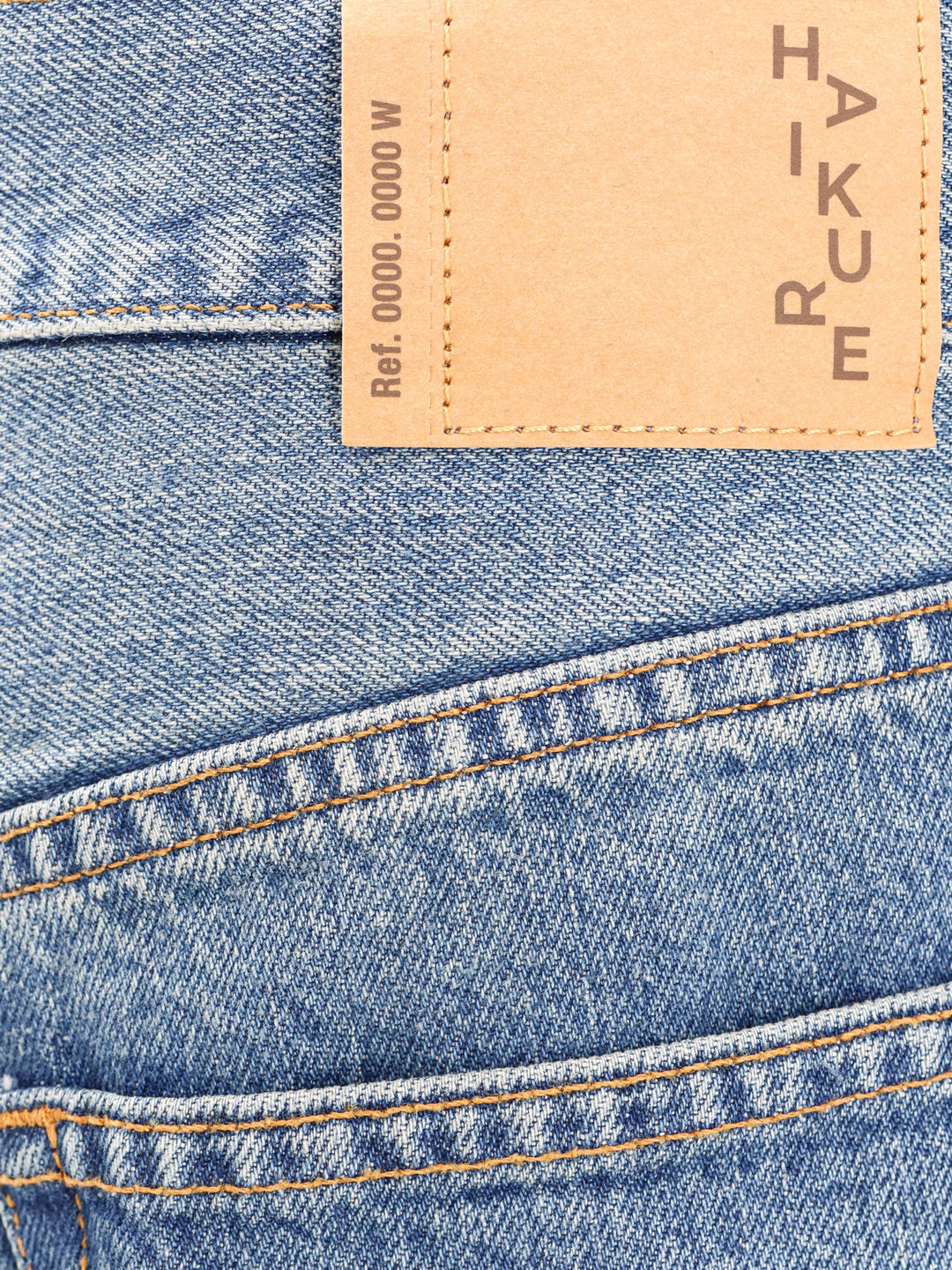 Organic otton jeans with back logo patch