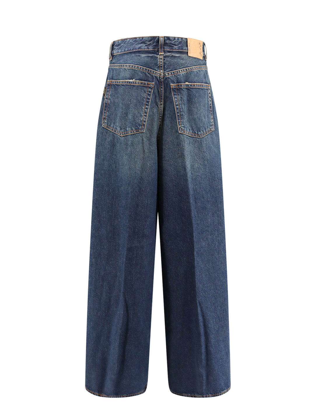 Cotton jeans with wide leg